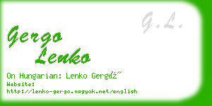 gergo lenko business card